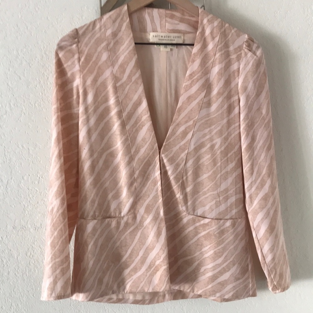 Saltwater LUXE recycled animal pattern blazer